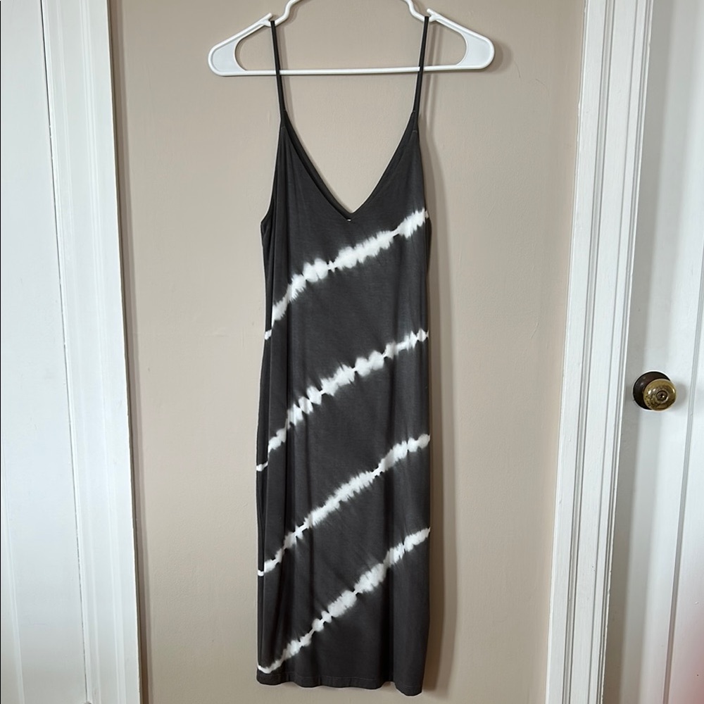 Mahina Black and White Tie-Dye Dress